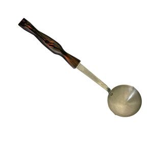 Vintage Cutco Serving Soup Ladle 1715 Brown Swirl Handle Stainless Steel 12" USA